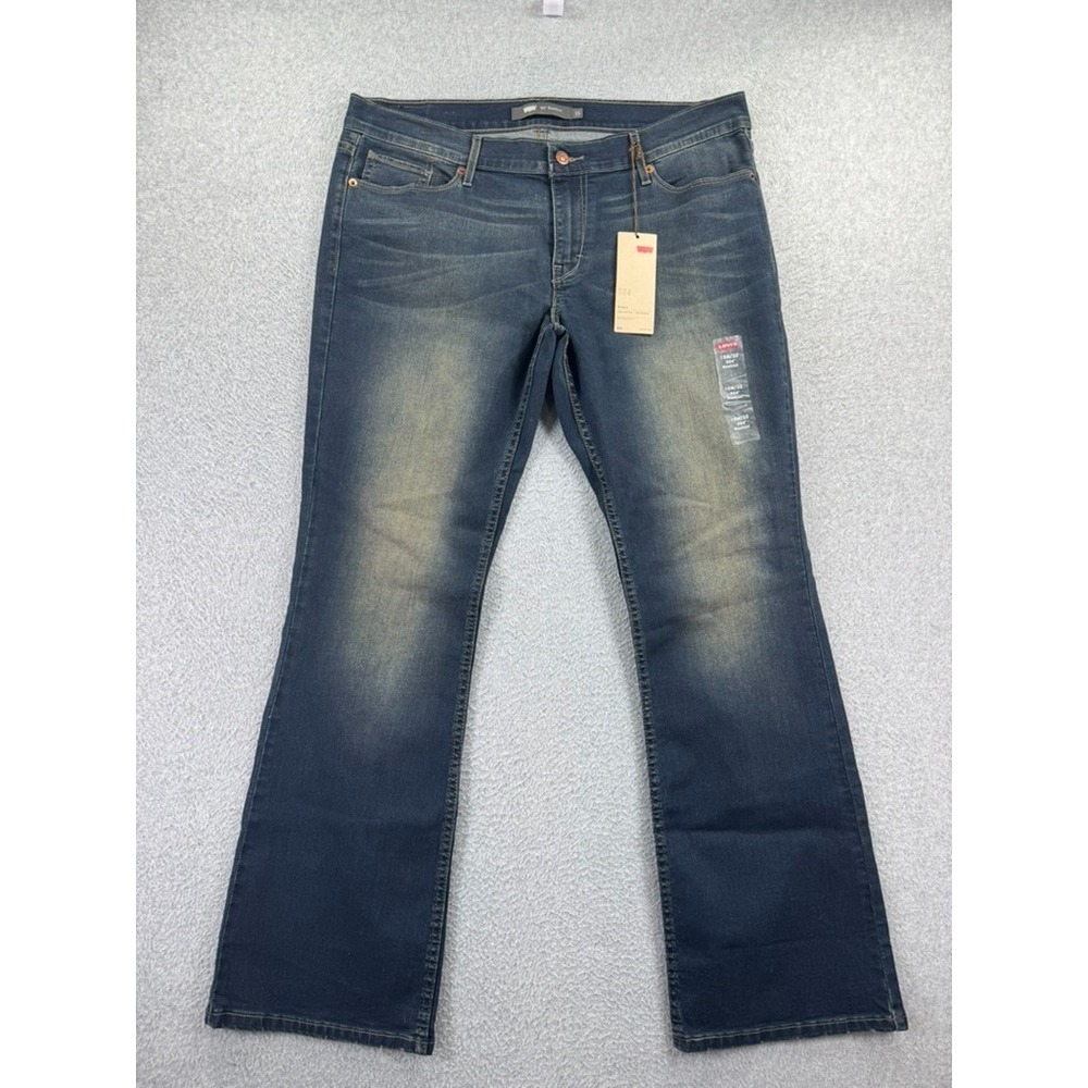 Levi's 524 Ultra Low Women's Juniors Jeans Size 15M Bootcut Dark Wash Denim